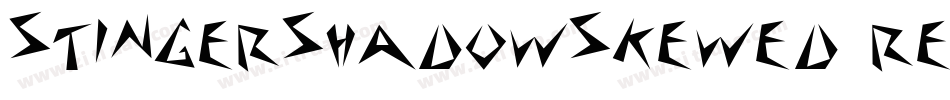 StingerShadowSkewed Regular字体转换
